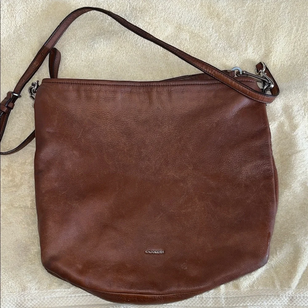 Coach Madison Hobo‎ Large Brown Leather Hobo Shoulder Tote Bag No. K1360-27858